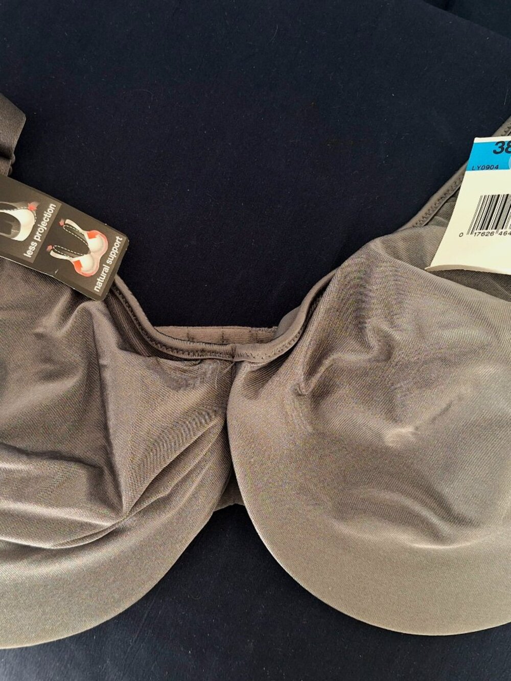 Lilyette Silver Bra 38DDD (NWT)